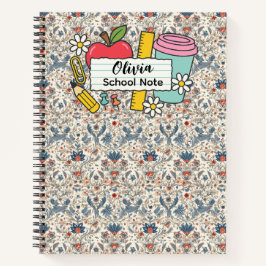 meadow floral Back to School Supplies Teachers  Notizbuch