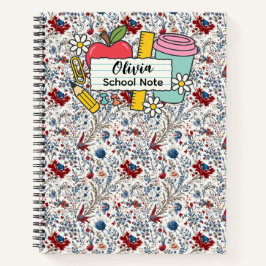 meadow floral Back to School Supplies Teachers  Notizbuch