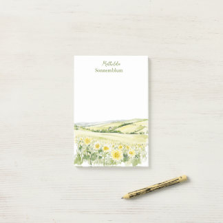 Meadow floral landscape post-it klebezettel
