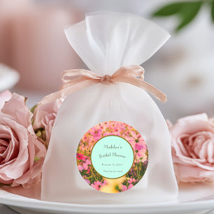 Meadow Florals Brautparty oder Veranstaltung Runder Aufkleber