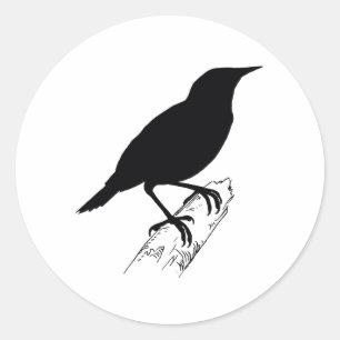 Meadow Lark Runder Aufkleber