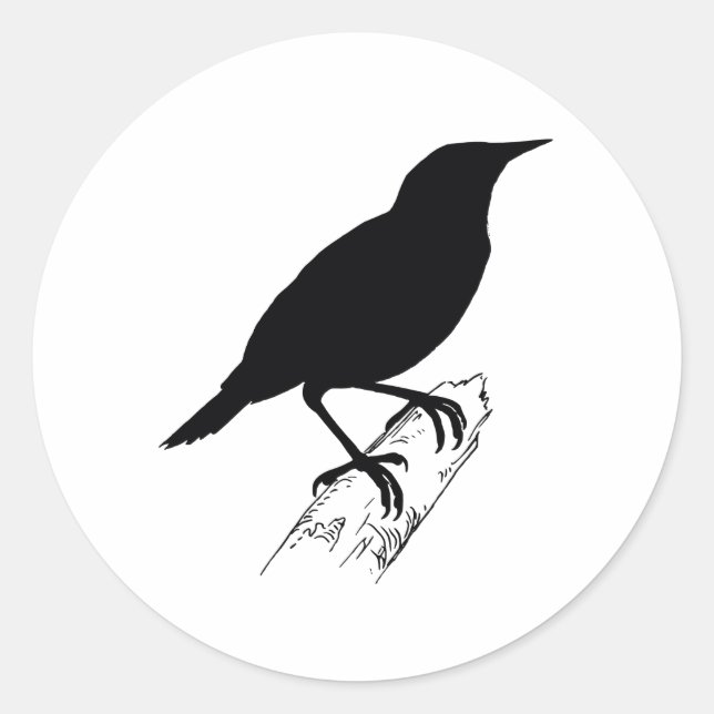 Meadow Lark Runder Aufkleber (Vorderseite)