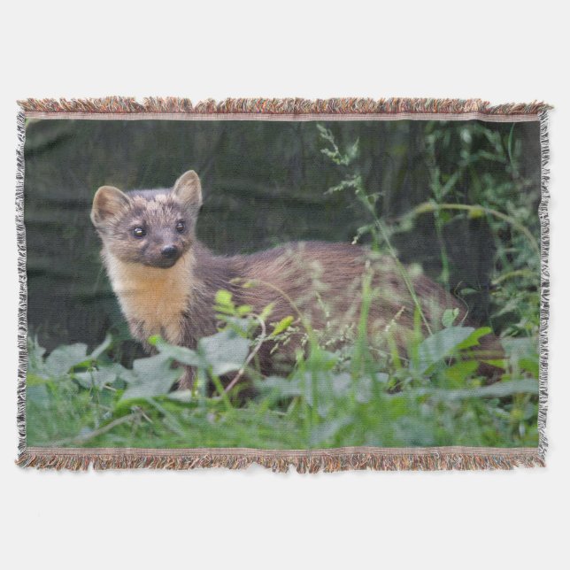 Meadow Marten Throw Blanket Decke (Vorderseite)