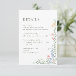 Meadow Pastel - Französische Rose Hochzeitdetails Begleitkarte