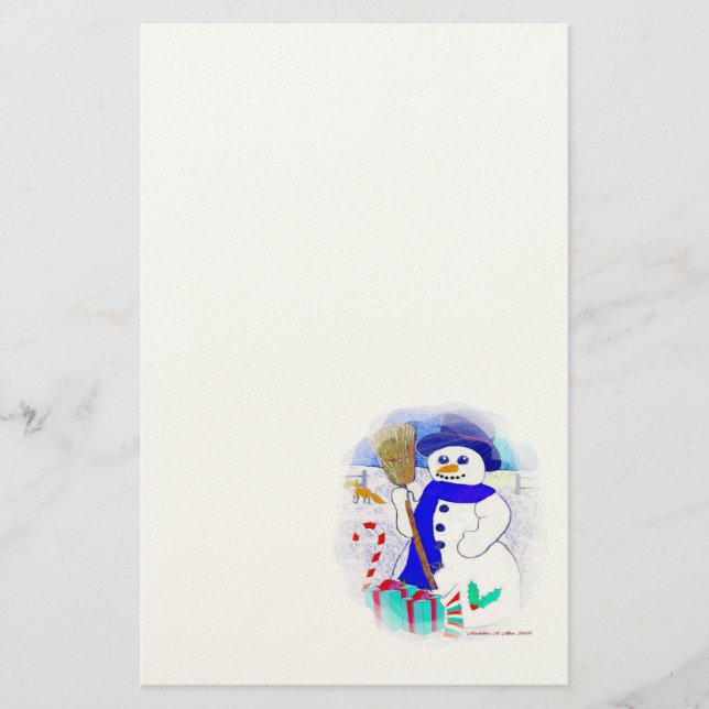 Meadow Snowman Briefpapier (Vorderseite)