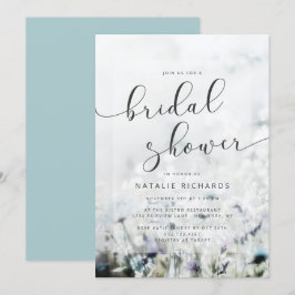 Meadow Song verblasste Wildblumen Boho Brautparty Einladung