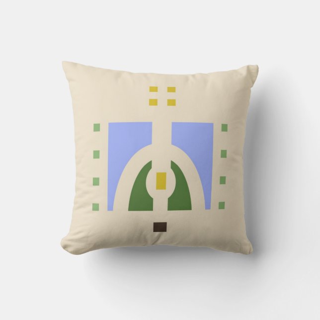 Meadow Stencil Design Kissen (Vorderseite)