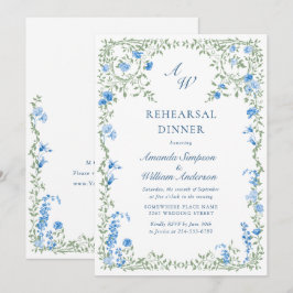Meadow Watercolor Wildblumen Probe Abendessen Einladung