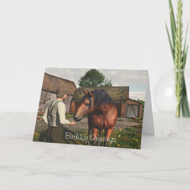 Meadowbrook Farm Geburtskarte Karte (Vorderseite)