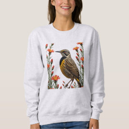 Meadowlara, umgeben von Castilleja linariaefolia Sweatshirt