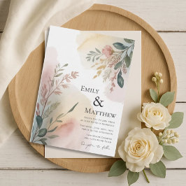 Meadows Watercolor Wedding Invitation Einladung