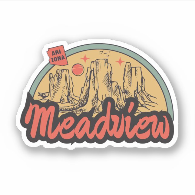 Meadview, Arizona-Aufkleber Aufkleber (Vorderseite)