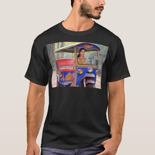 Mealea fährt auf der Ta Prohm I mit einer selbstfa T-Shirt (Vorderseite)