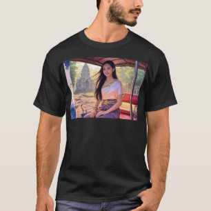 Mealea fährt selbstfahrende Tuk Tuk auf der Ta Pro T-Shirt