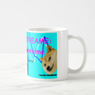 Meam gießen aus kaffeetasse