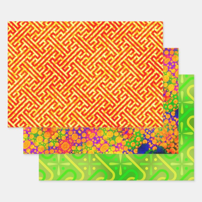 Meander, Krawatte Die und Aleppo Ägypter Geschenkpapier Set (Set)