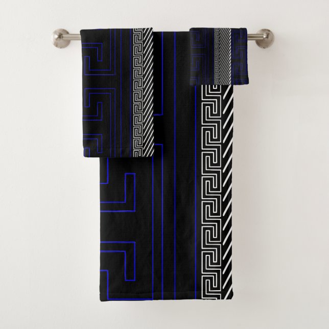 Meander Line Art Badhandtuch Set (Insitu)