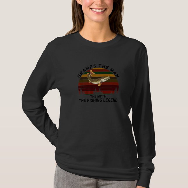 Meaningful GRAMPS Man Myth Legend Musky Fishing Pr T-Shirt (Vorderseite)