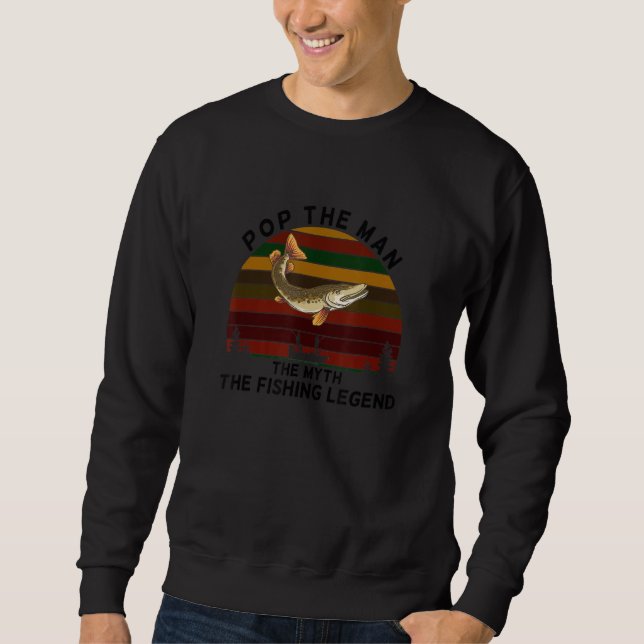 Meaningful POP Man Myth Legend Musky Fishing Sweatshirt (Vorderseite)