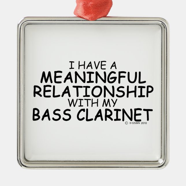 Meaningful Relationship Bass Clarinet Silbernes Ornament (Vorne)
