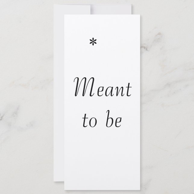 "Meant to be" , die Hochzeit einladen Einladung (Vorderseite)