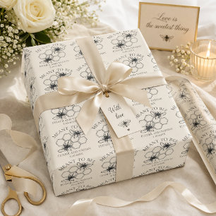 Meant to Bee Hochzeit Geschenkpapier