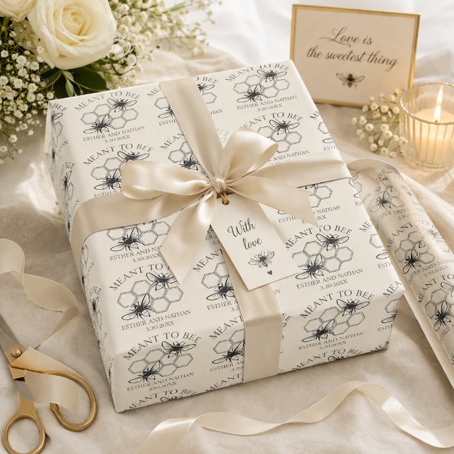 Meant to Bee Hochzeit Geschenkpapier (Von Creator hochgeladen)