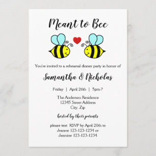 Meant to Bee - Invitation au dîner de répétition