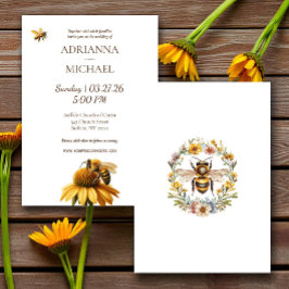 Meant to Bee Rustic Wedding Invitation Einladung