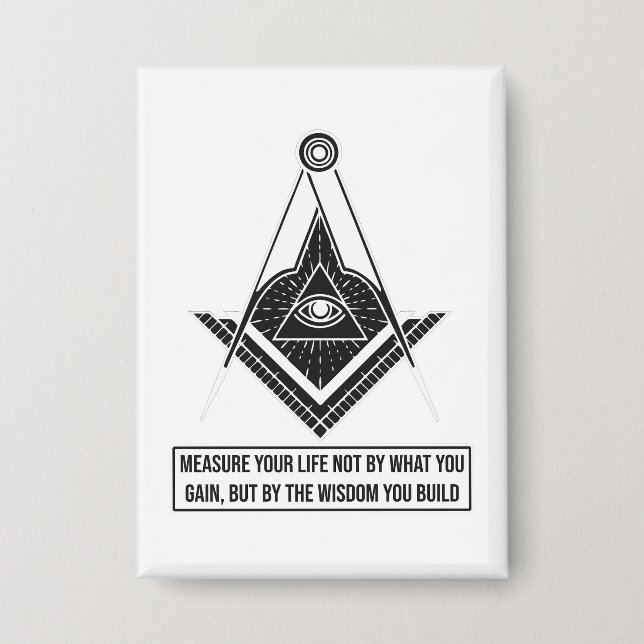 Measure Your Life by Wisdom | Inspirational Quote  Button (Vorderseite)