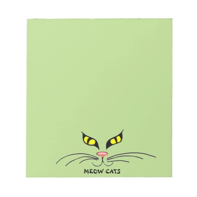 Meat Cats Yellow Notepad Notizblock (Vorderseite)