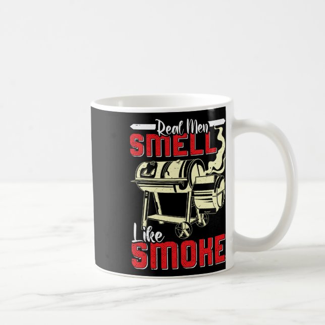 Meat Lover Real Men Smell Like Smoke Funny Men  Kaffeetasse (Rechts)