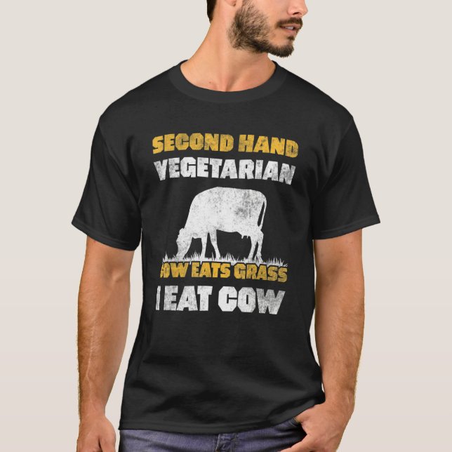 Meat Secondhand Vegetarian Meat Eater T-Shirt (Vorderseite)