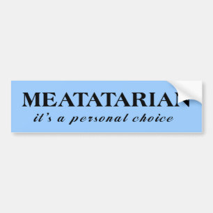 Meatatarian auserlesener lustiger autoaufkleber