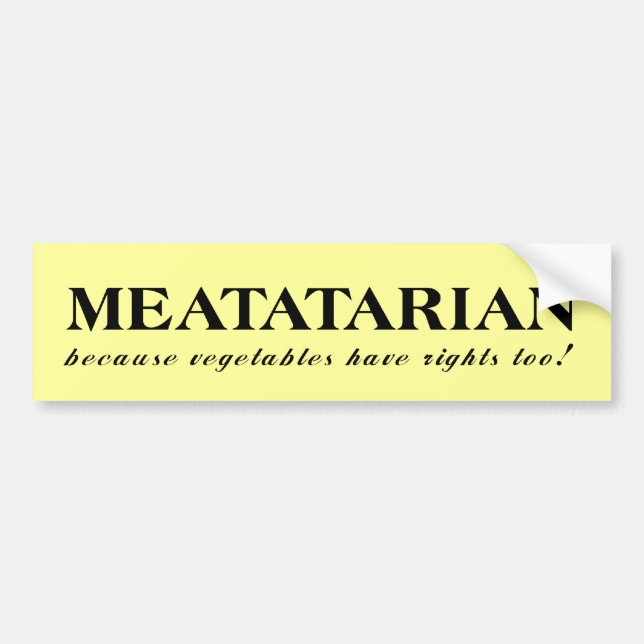 Meatatarian Gemüse-lustiger Autoaufkleber-Spaß Autoaufkleber (Vorne)