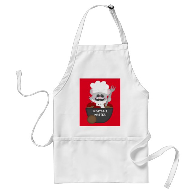 Meatball Master Italienischer Koch Maus Schürze (Vorne)