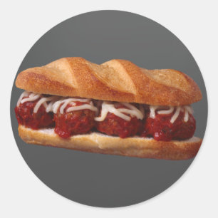 Meatball-Sub Runder Aufkleber