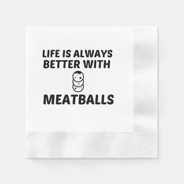 MEATBALLLEBEN IST BESSER SERVIETTE (Vorderseite)