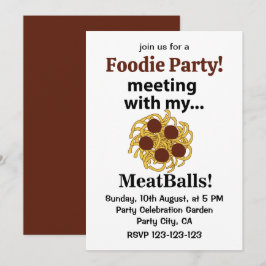 Meatballs Funny Meeting mit meinen Meatballs Einladung