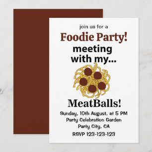 Meatballs Funny Meeting mit meinen Meatballs Einladung