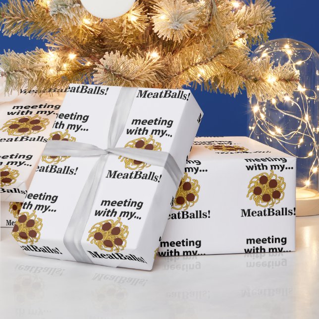 Meatballs Funny Meeting mit meinen Meatballs Geschenkpapier (Feiertage)
