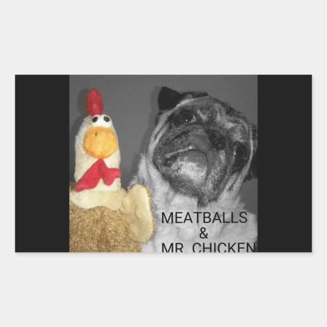 MEATBALLS RECHTECKIGER AUFKLEBER (Vorderseite)