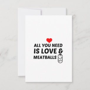 MEATBALLS UND LIEBE DANKESKARTE