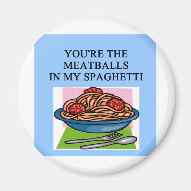 MEATBALLS und Spahgetti Liebhaber Magnet (Vorne)