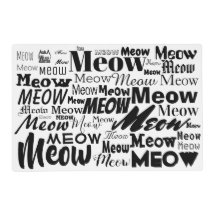 Meau! Cat Bowl Mat