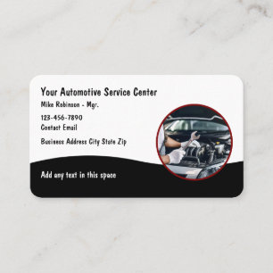 Mécanicien automobile Cartes de visite de réparati