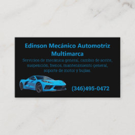 Mecánico Automotriz Tarjetas de Negocios Visitenkarte