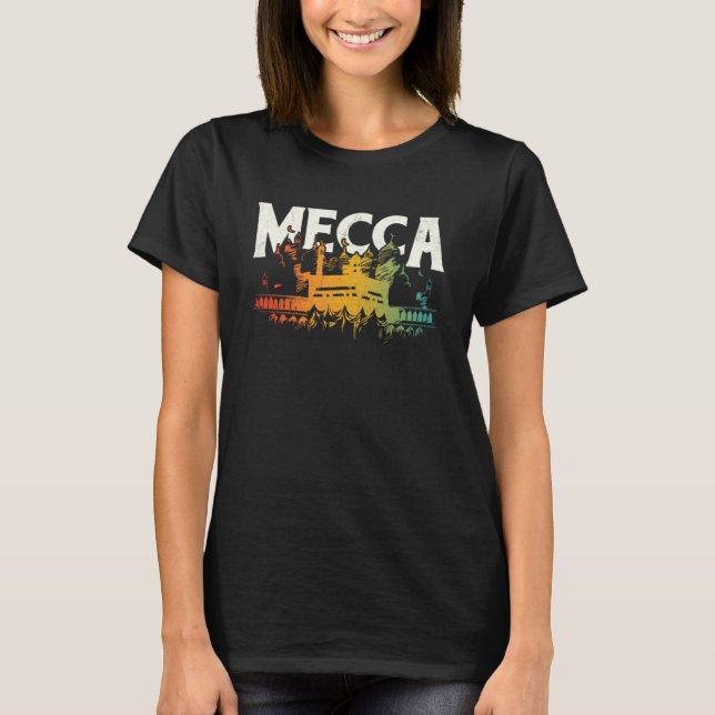 Mecca Eid Mubarak arabischer Muslim Ramadan Allah  T-Shirt (Vorderseite)