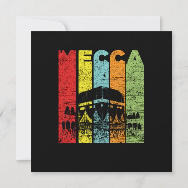 Mecca Hajj Muslim Islam Allah Moschee Quran Gesche Einladung (Vorderseite)