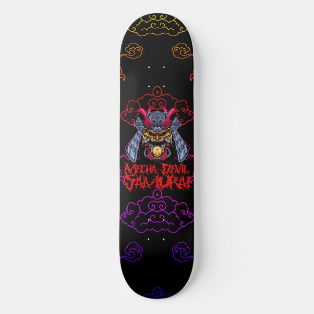 Mecha Devil Samurai Skateboard (Vorderseite)